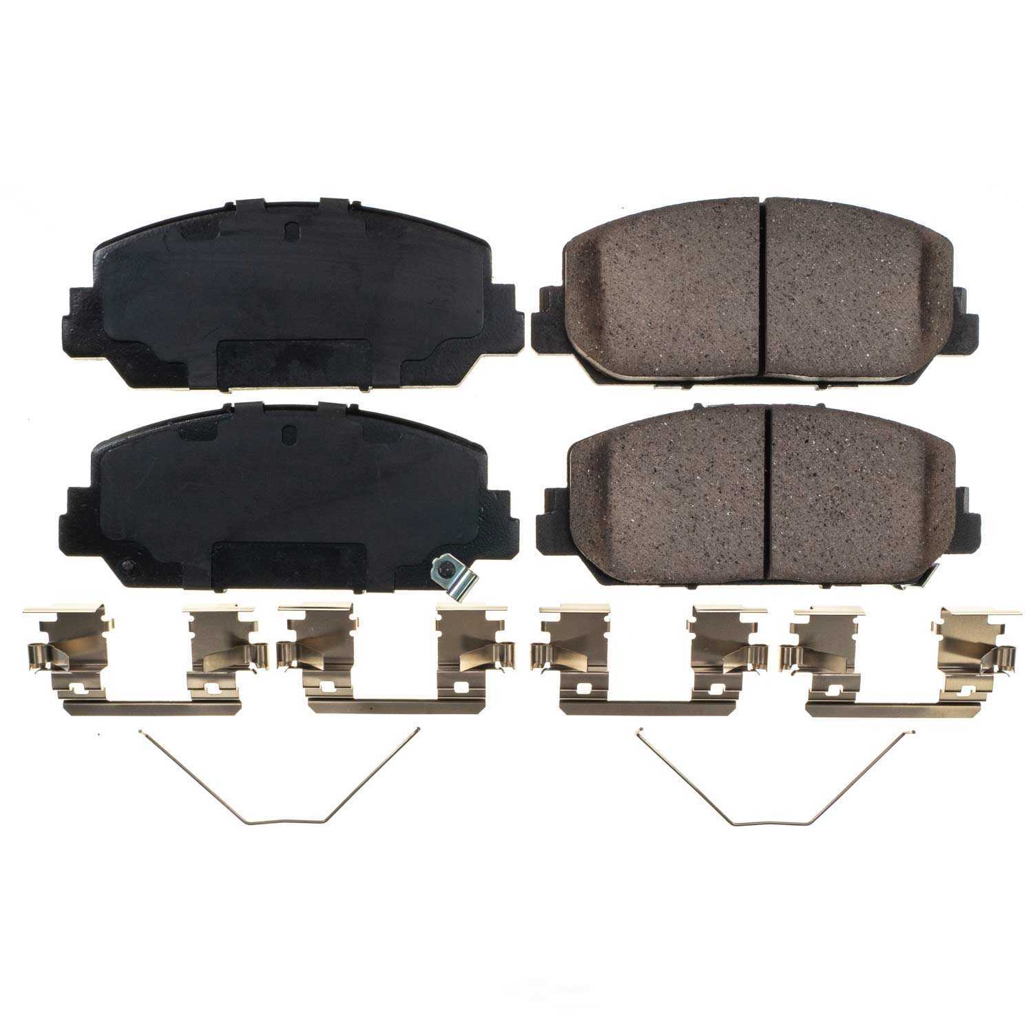 POWER STOP - Power Stop - Front Z17 Low-Dust Ceramic Brake Pads with Hardware (Front) - PWS 17-1697