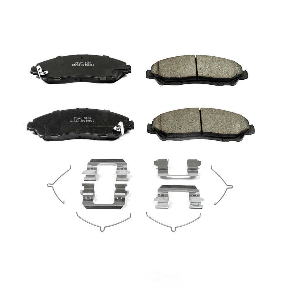 POWER STOP - Power Stop - Front Z17 Low-Dust Ceramic Brake Pads with Hardware (Front) - PWS 17-1723