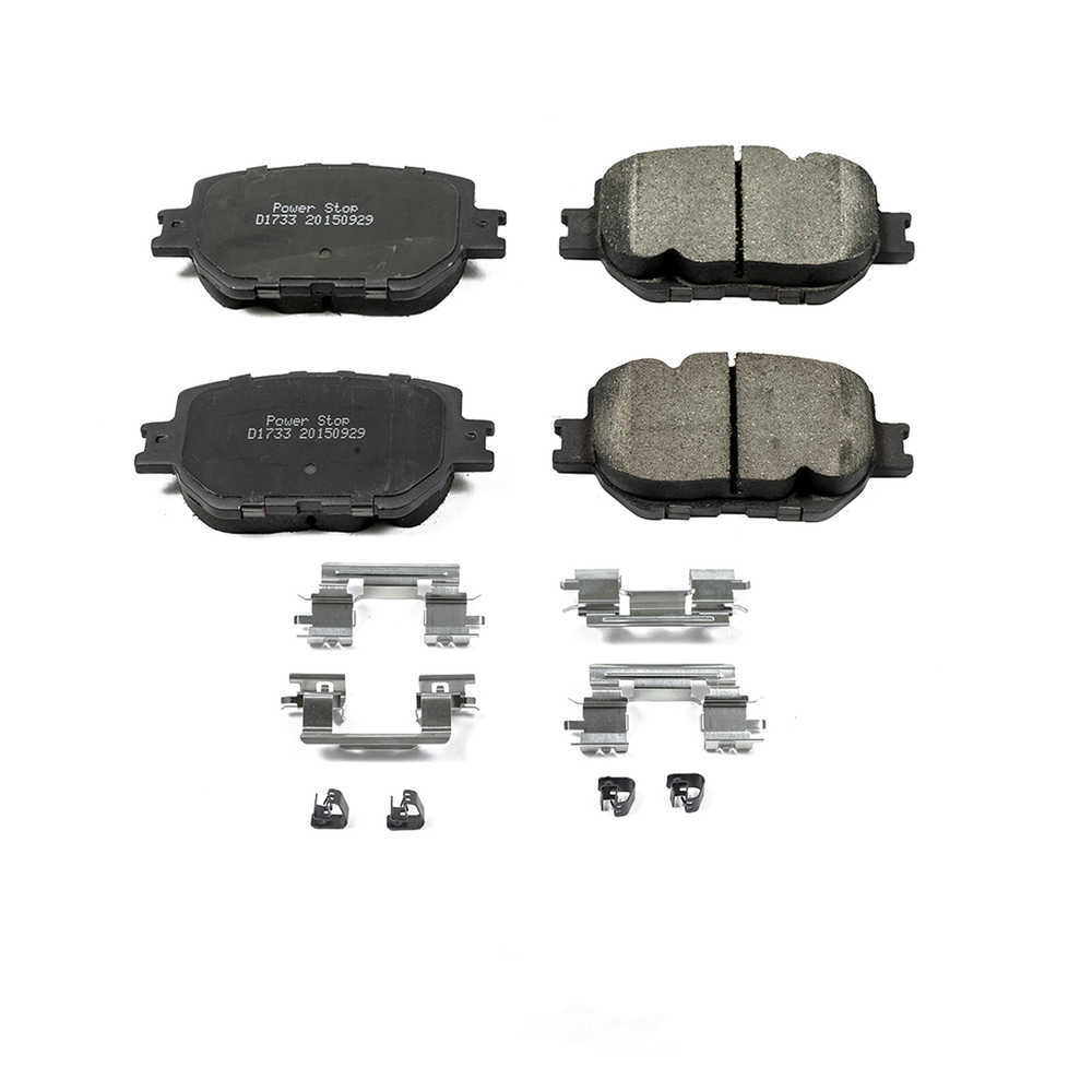 POWER STOP - Power Stop - Front Z17 Low-Dust Ceramic Brake Pads with Hardware (Front) - PWS 17-1733