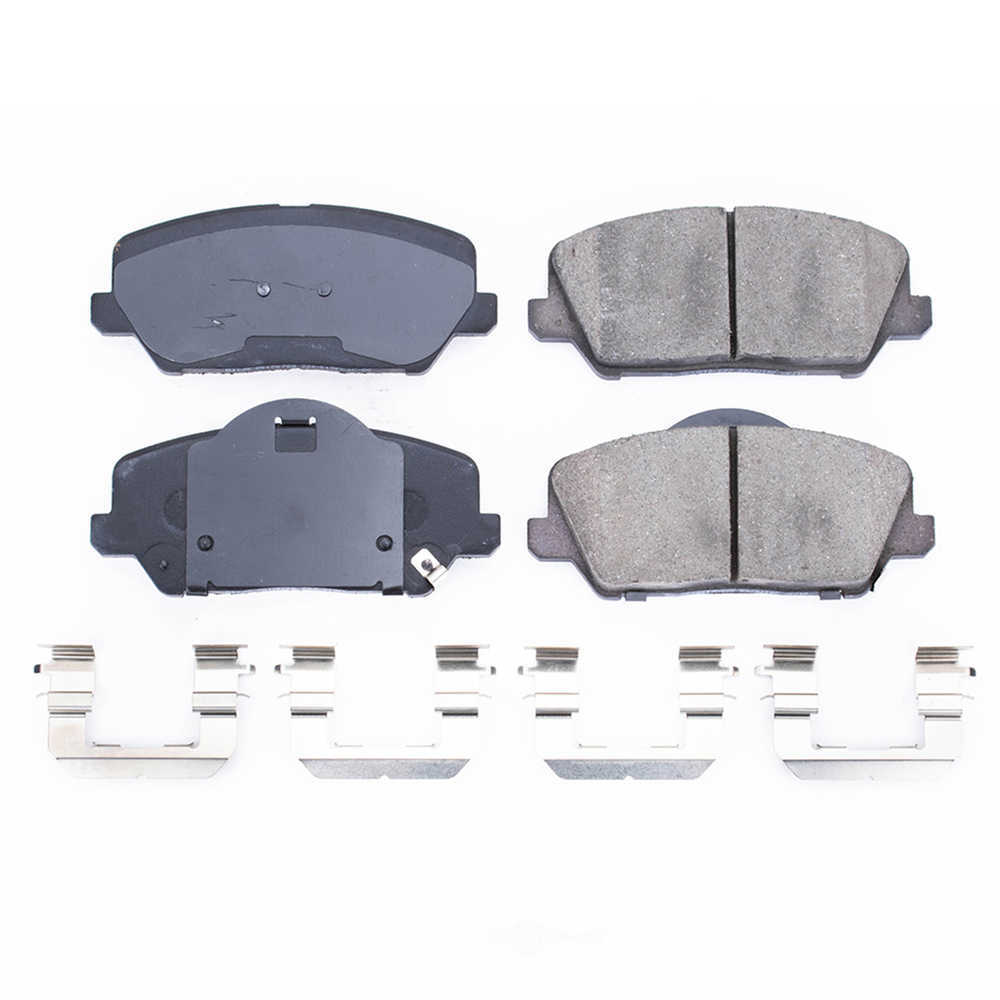 POWER STOP - Power Stop - Front Z17 Low-Dust Ceramic Brake Pads with Hardware (Front) - PWS 17-1735