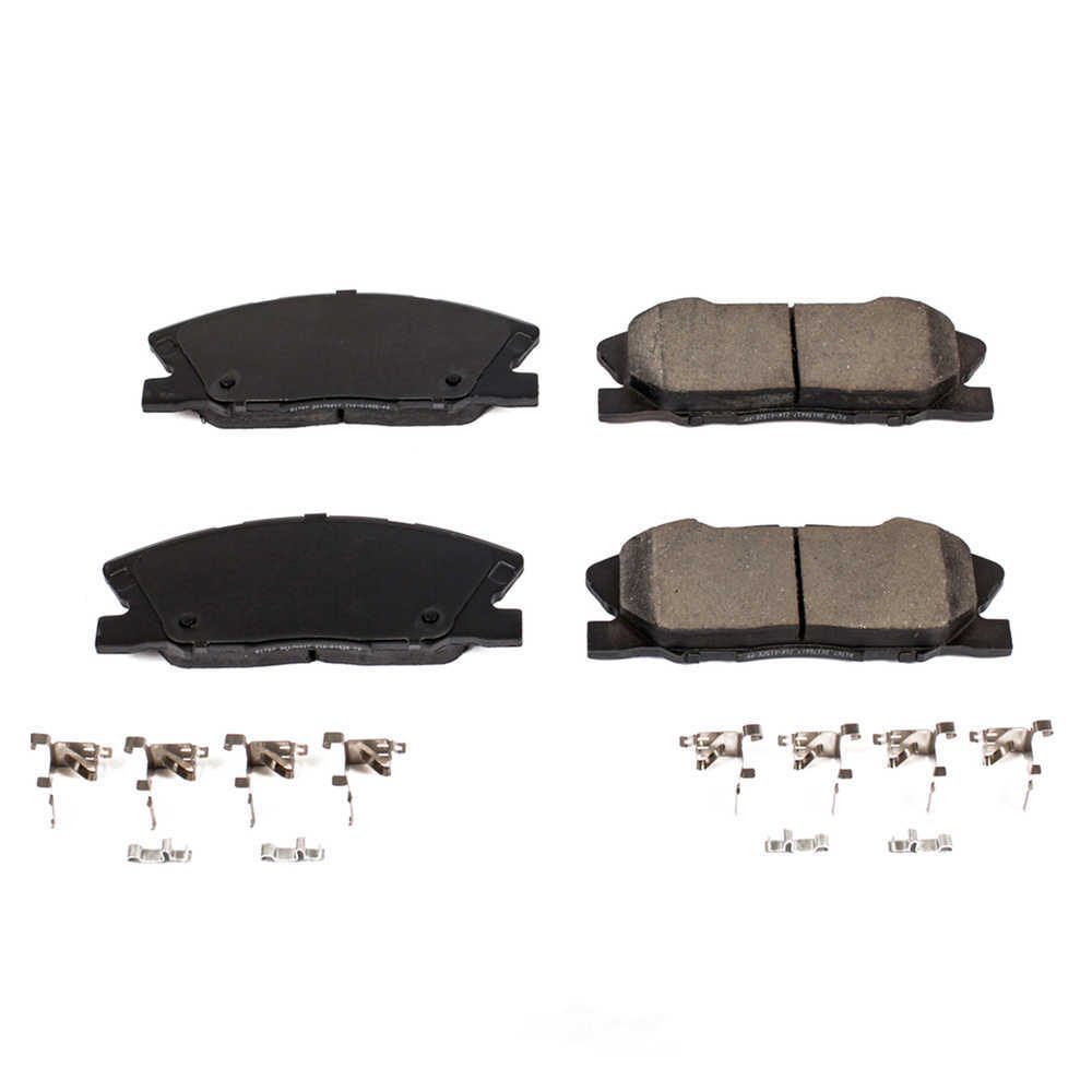 POWER STOP - Power Stop - Front Z17 Low-Dust Ceramic Brake Pads with Hardware (Front) - PWS 17-1767