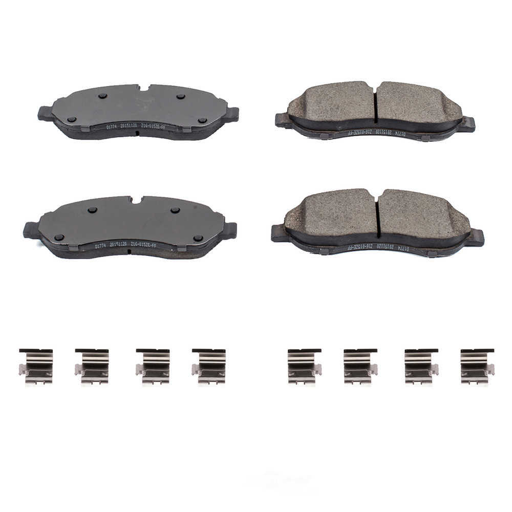 POWER STOP - Power Stop - Front Z17 Low-Dust Ceramic Brake Pads with Hardware (Front) - PWS 17-1774