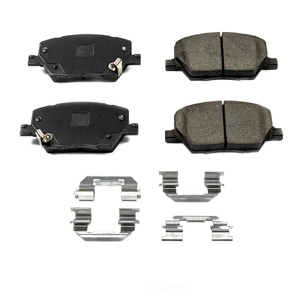 POWER STOP - Power Stop - Front Z17 Low-Dust Ceramic Brake Pads with Hardware (Front) - PWS 17-1811