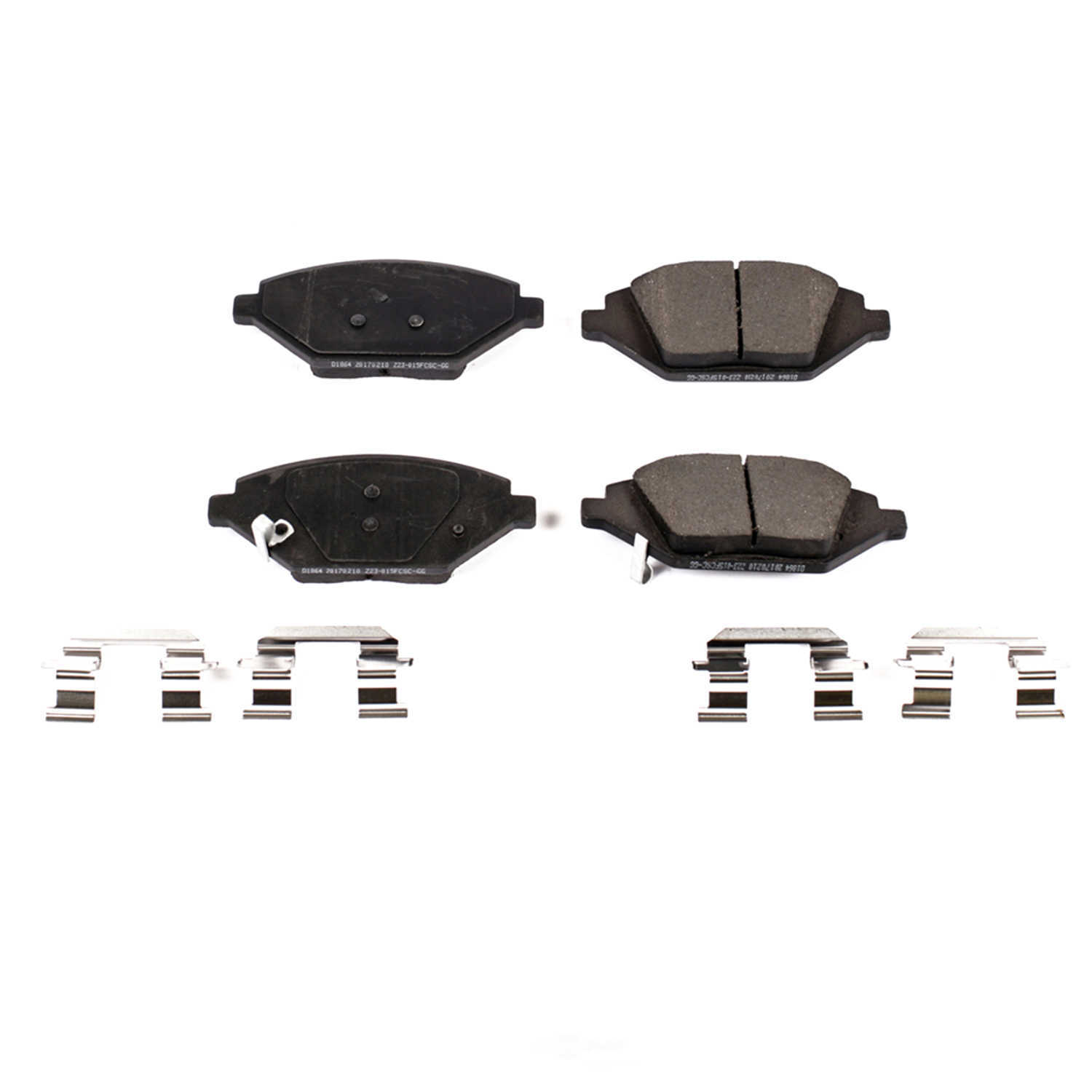 POWER STOP - Power Stop - Front Z17 Low-Dust Ceramic Brake Pads with Hardware (Front) - PWS 17-1864