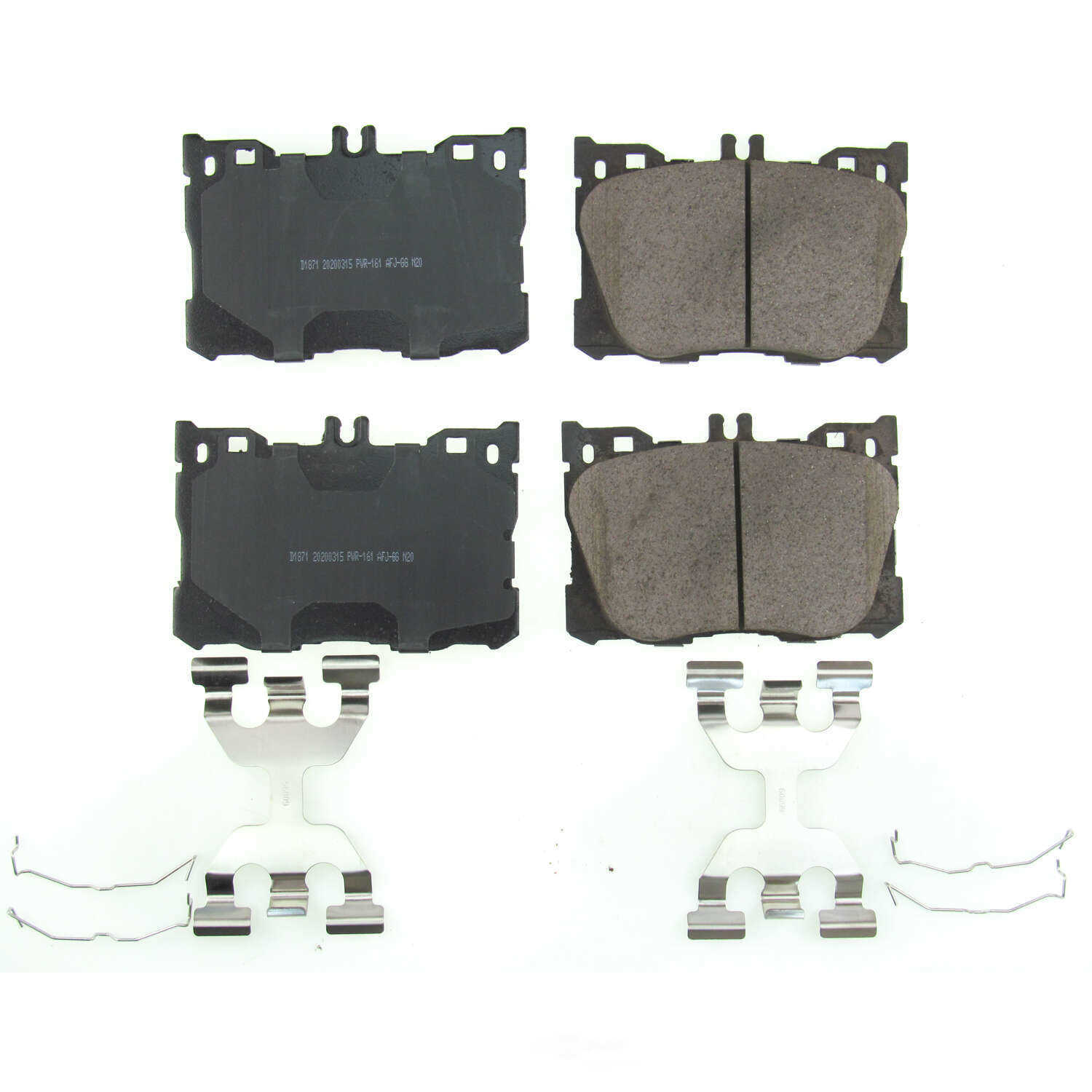 POWER STOP - Power Stop - Front Z17 Low-Dust Ceramic Brake Pads with Hardware (Front) - PWS 17-1871