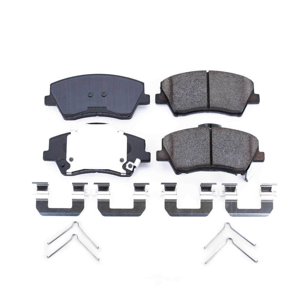 POWER STOP - Power Stop - Front Z17 Low-Dust Ceramic Brake Pads with Hardware (Front) - PWS 17-1912