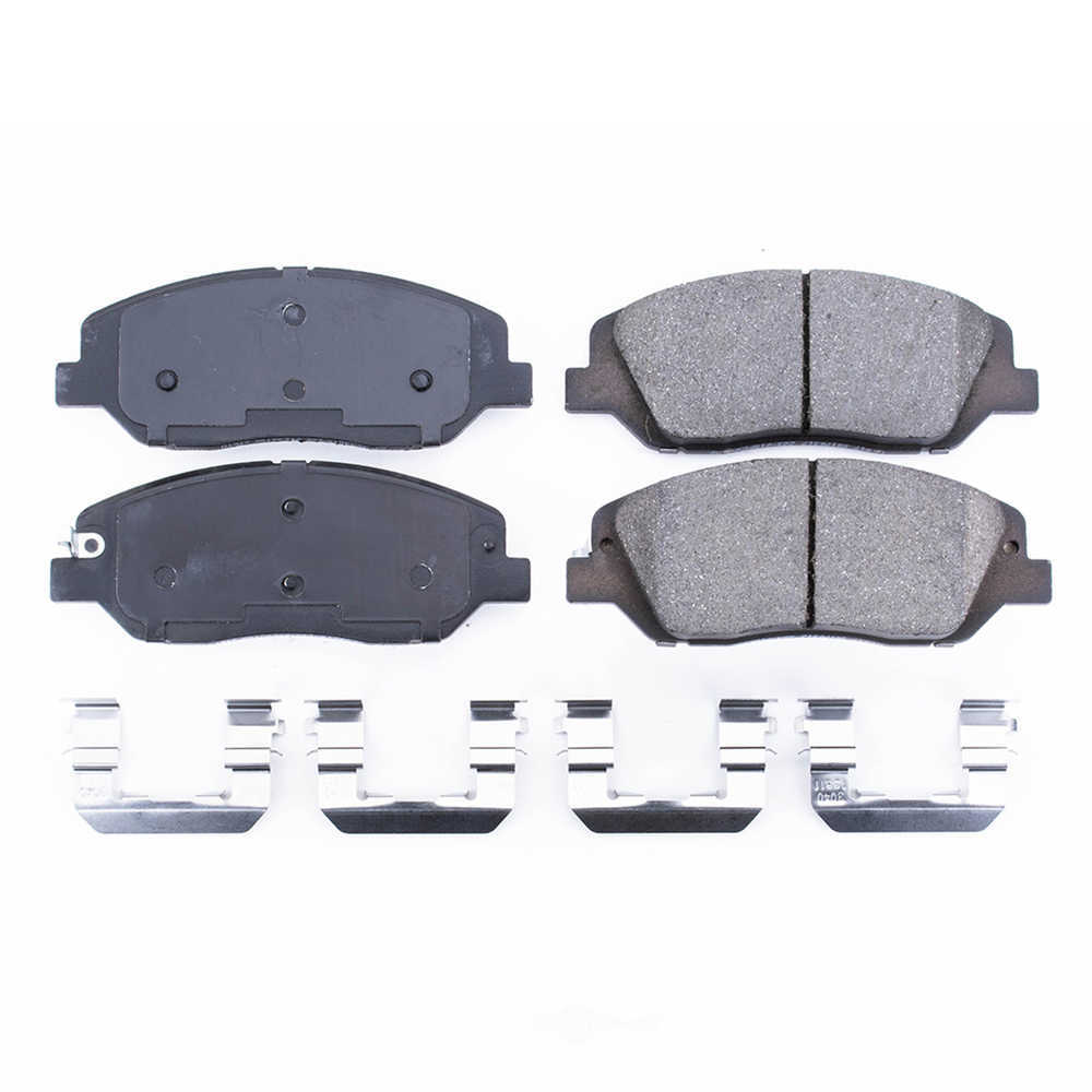 POWER STOP - Power Stop - Front Z17 Low-Dust Ceramic Brake Pads with Hardware (Front) - PWS 17-1917