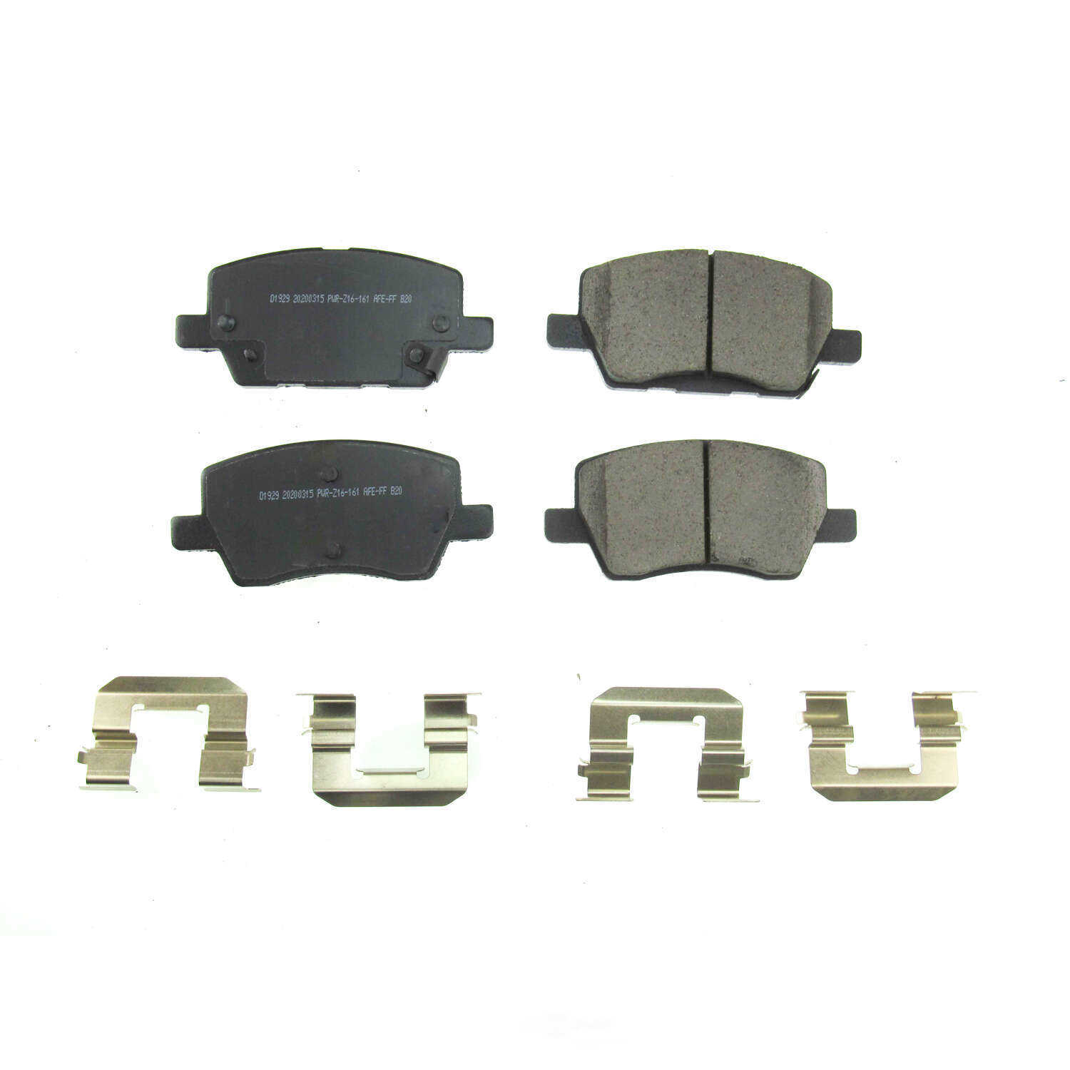 POWER STOP - Power Stop - Front Z17 Low-Dust Ceramic Brake Pads with Hardware (Front) - PWS 17-1929