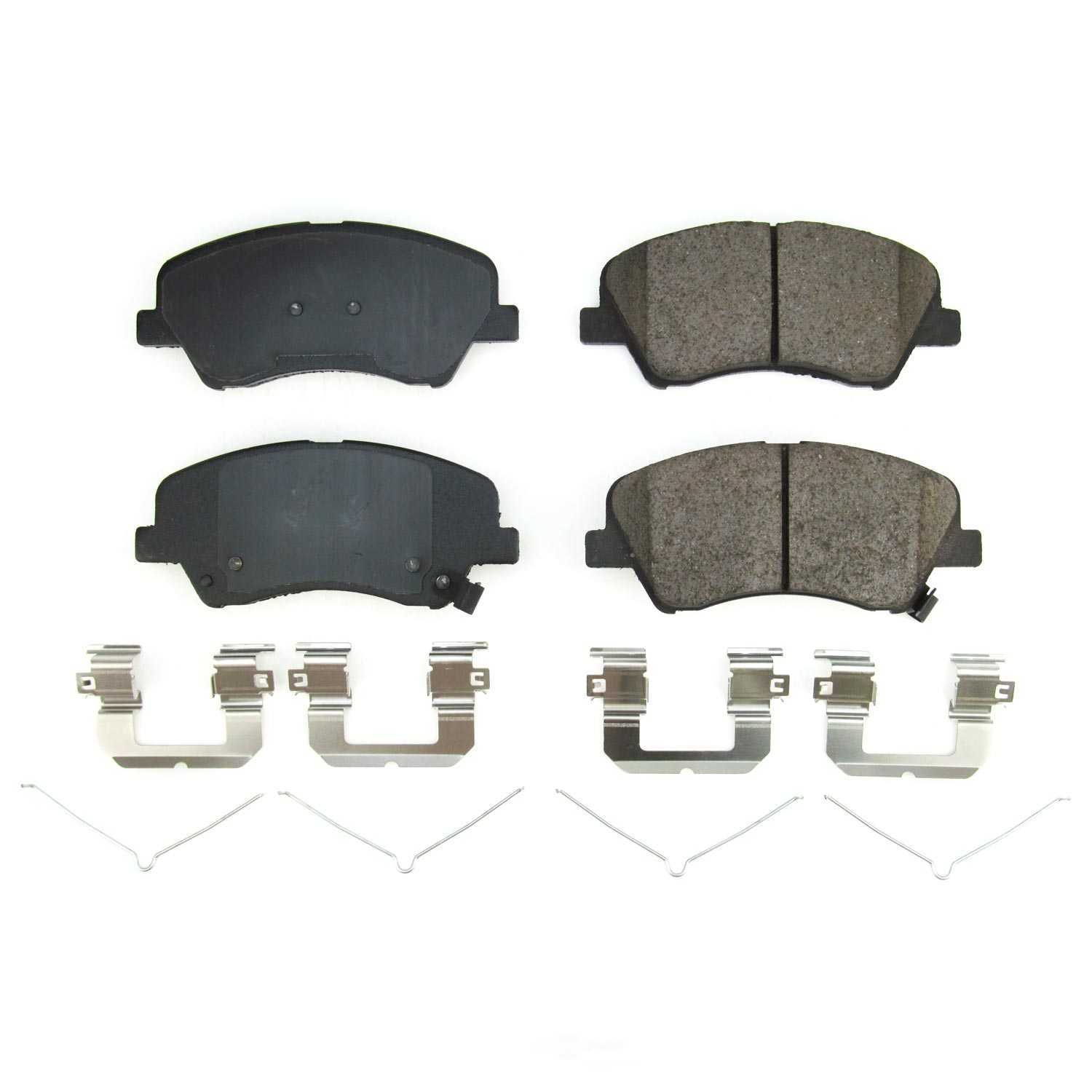 POWER STOP - Power Stop - Front Z17 Low-Dust Ceramic Brake Pads with Hardware (Front) - PWS 17-2190