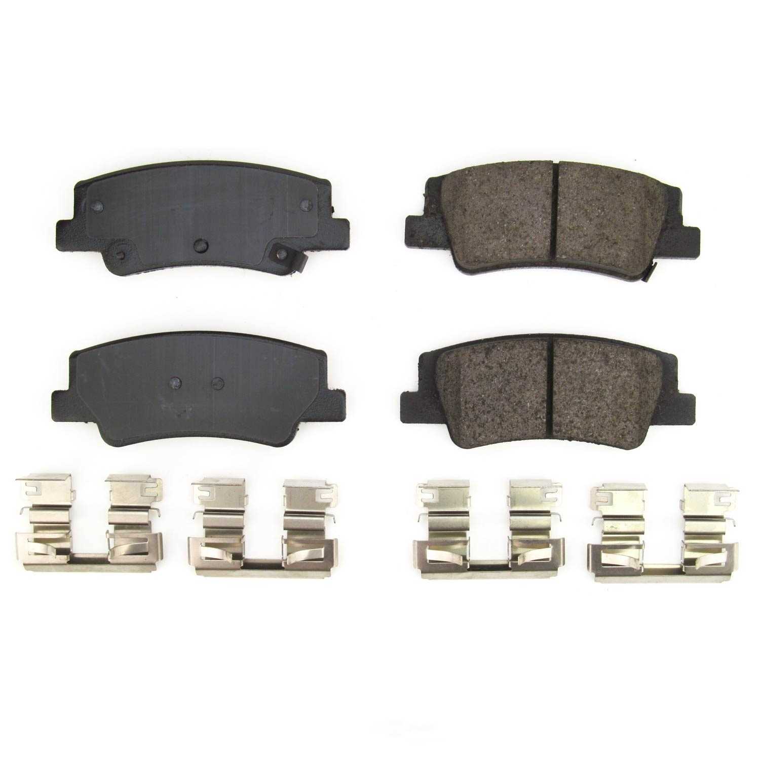 POWER STOP - Power Stop - Rear Z17 Low-Dust Ceramic Brake Pads with Hardware (Rear) - PWS 17-2299