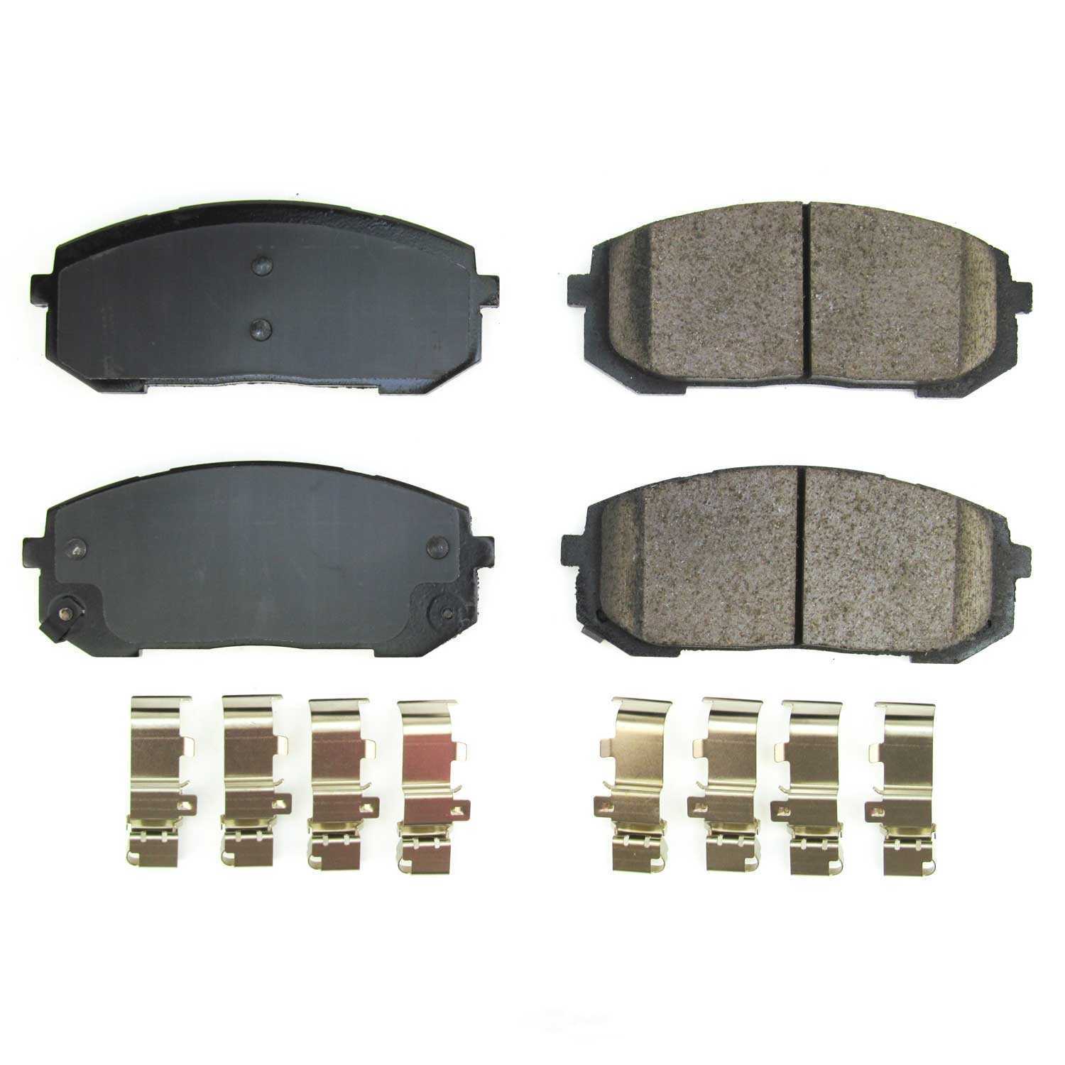 POWER STOP - Power Stop - Front Z17 Low-Dust Ceramic Brake Pads with Hardware (Front) - PWS 17-2302