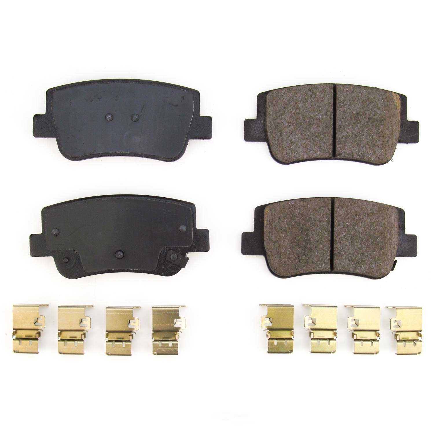 POWER STOP - Power Stop - Rear Z17 Low-Dust Ceramic Brake Pads with Hardware (Rear) - PWS 17-2417