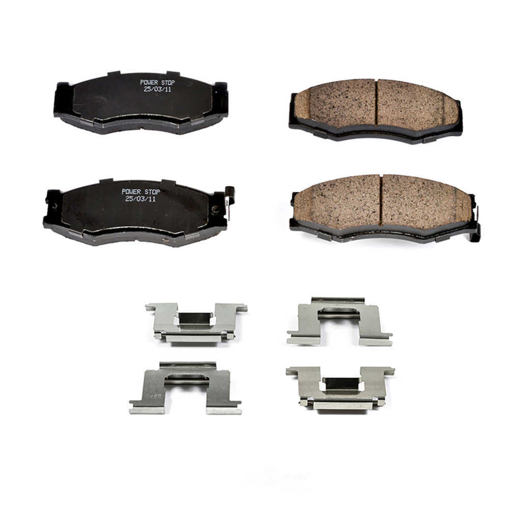 POWER STOP - Power Stop - Front Z17 Low-Dust Ceramic Brake Pads with Hardware (Front) - PWS 17-266