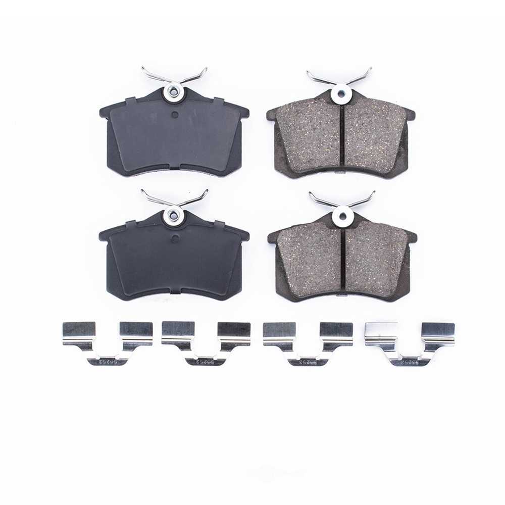 POWER STOP - Power Stop - Rear Z17 Low-Dust Ceramic Brake Pads with Hardware (Rear) - PWS 17-340