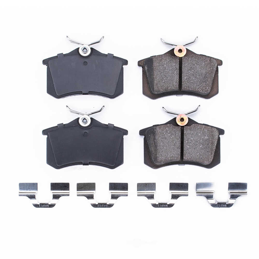 POWER STOP - Power Stop - Rear Z17 Low-Dust Ceramic Brake Pads with Hardware (Rear) - PWS 17-340A