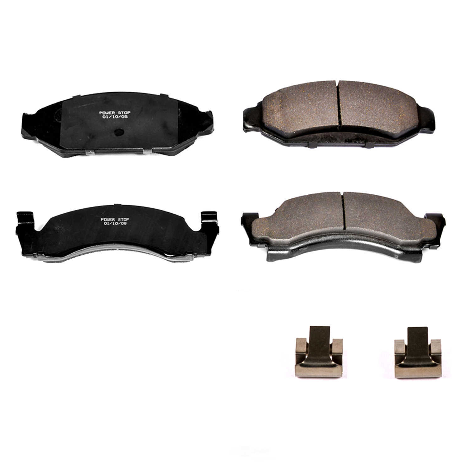 POWER STOP - Power Stop - Front Z17 Low-Dust Ceramic Brake Pads with Hardware (Front) - PWS 17-375