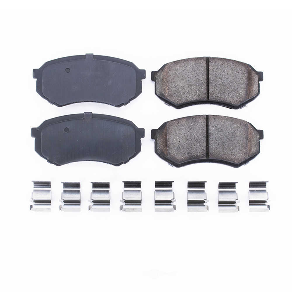 POWER STOP - Power Stop - Front Z17 Low-Dust Ceramic Brake Pads with Hardware (Front) - PWS 17-389