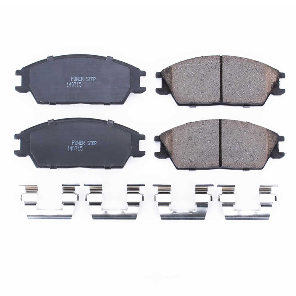 POWER STOP - Power Stop - Front Z17 Low-Dust Ceramic Brake Pads with Hardware (Front) - PWS 17-404