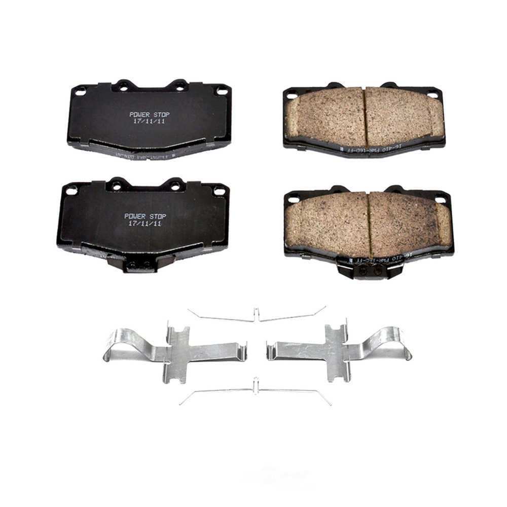POWER STOP - Power Stop - Front Z17 Low-Dust Ceramic Brake Pads with Hardware (Front) - PWS 17-410