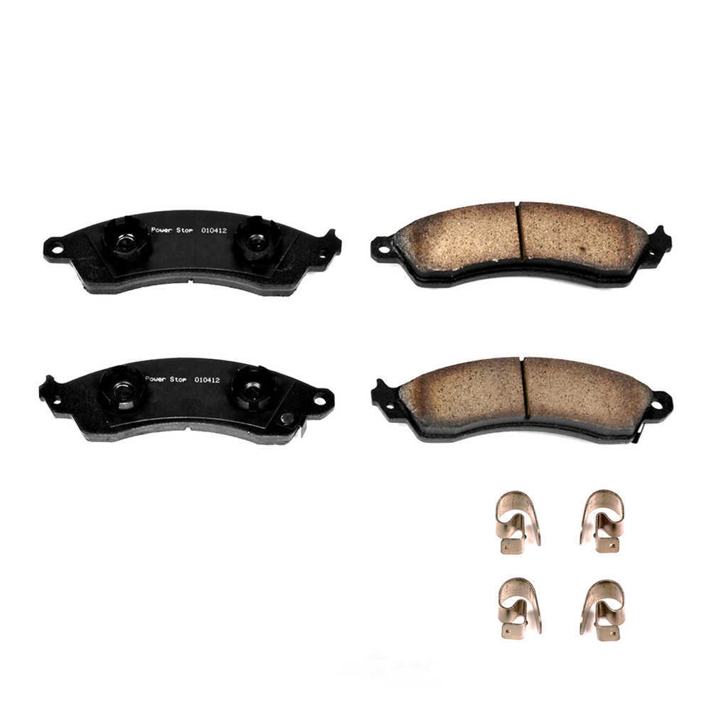 POWER STOP - Power Stop - Front Z17 Low-Dust Ceramic Brake Pads with Hardware (Front) - PWS 17-412