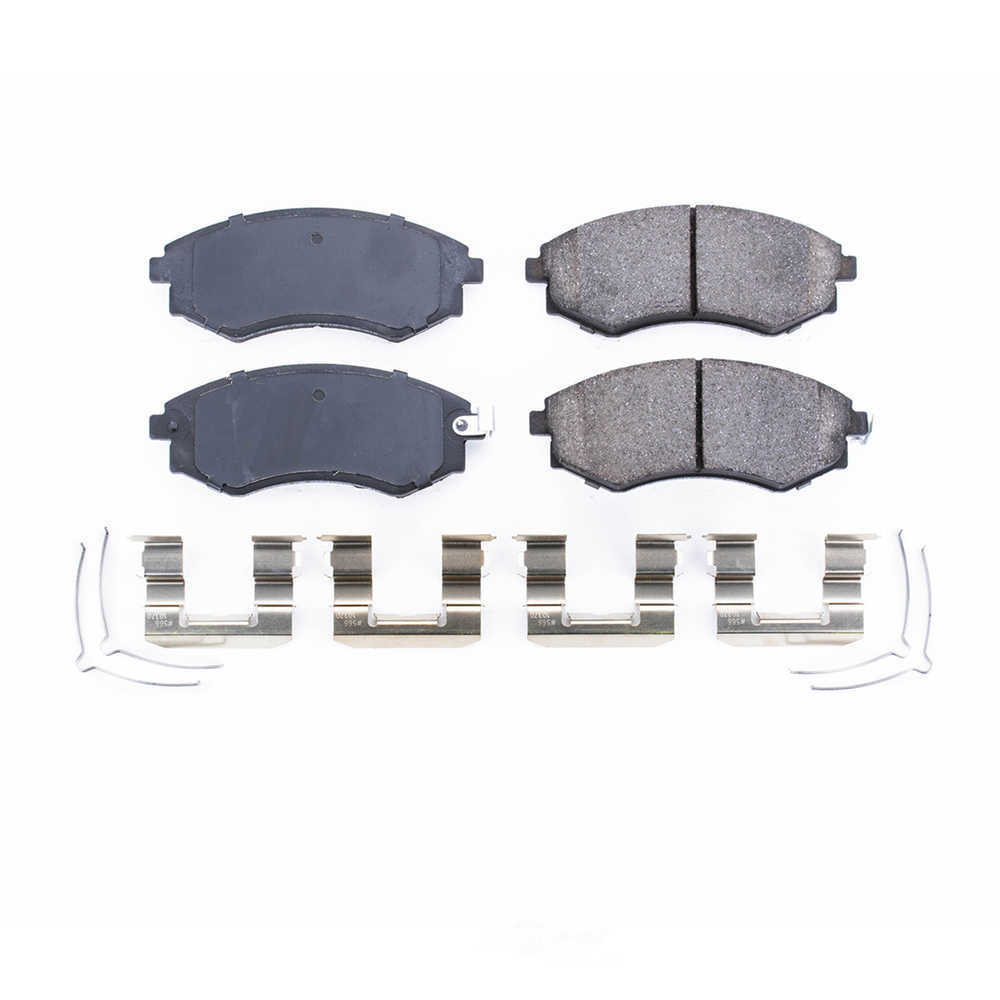 POWER STOP - Power Stop - Front Z17 Low-Dust Ceramic Brake Pads with Hardware (Front) - PWS 17-449