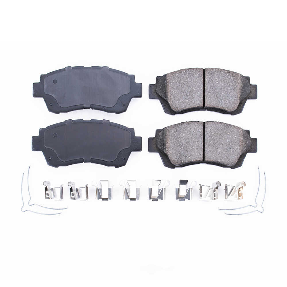 POWER STOP - Power Stop - Front Z17 Low-Dust Ceramic Brake Pads with Hardware (Front) - PWS 17-476