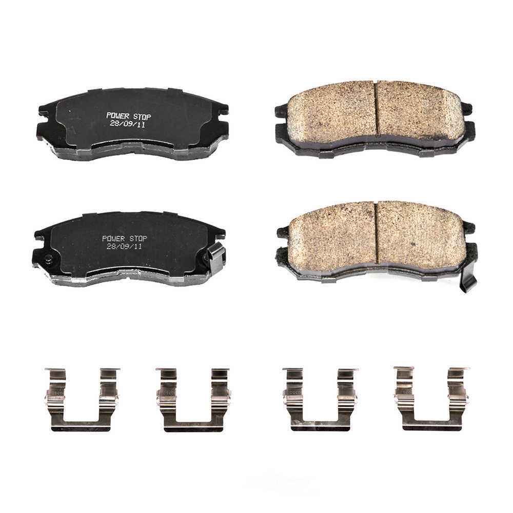 POWER STOP - Power Stop - Front Z17 Low-Dust Ceramic Brake Pads with Hardware (Front) - PWS 17-484
