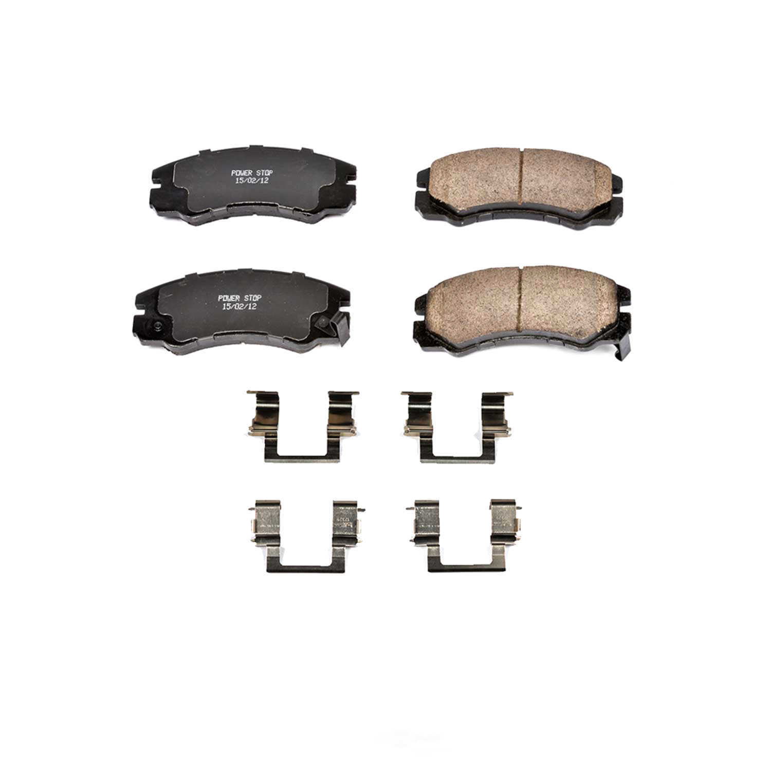 POWER STOP - Power Stop - Front Z17 Low-Dust Ceramic Brake Pads with Hardware (Front) - PWS 17-579