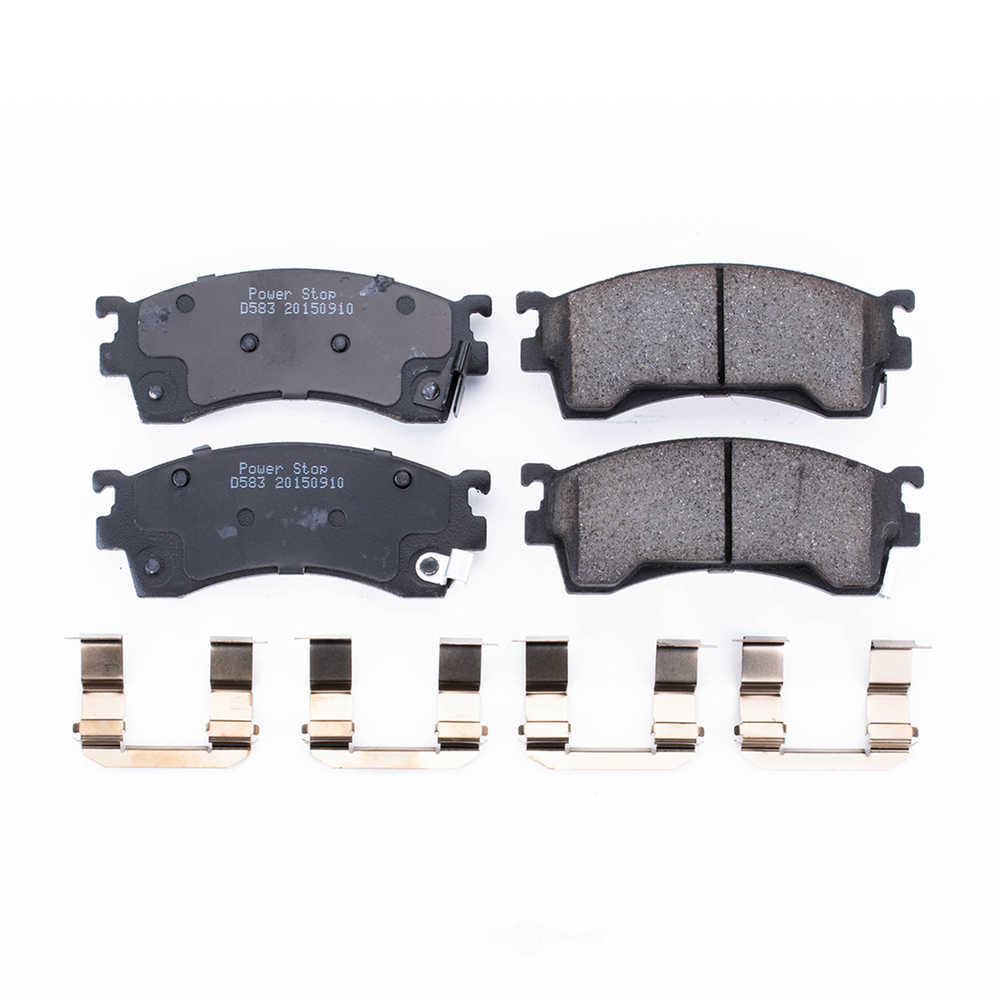 POWER STOP - Power Stop - Front Z17 Low-Dust Ceramic Brake Pads with Hardware (Front) - PWS 17-583