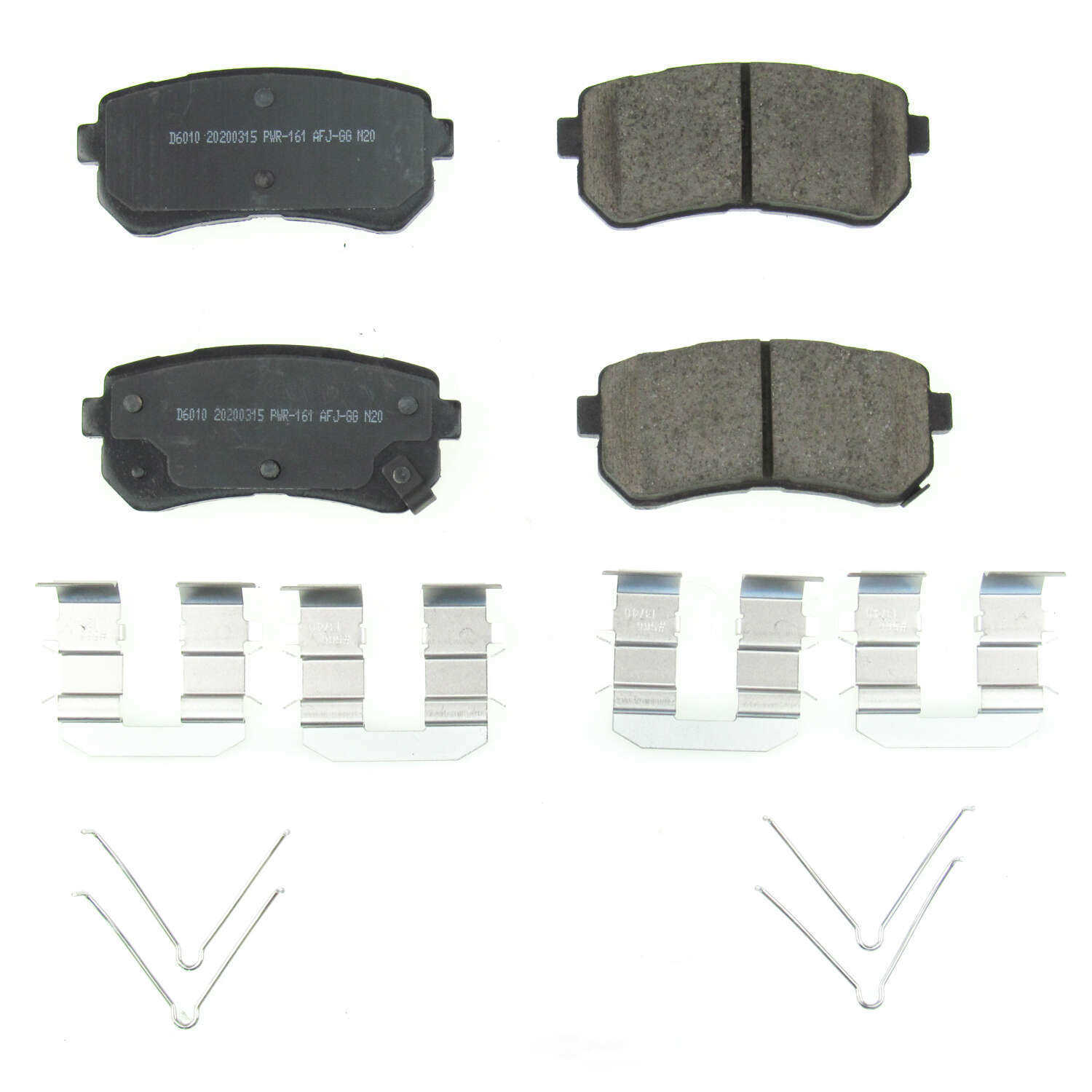 POWER STOP - Power Stop - Rear Z17 Low-Dust Ceramic Brake Pads with Hardware - PWS 17-6010