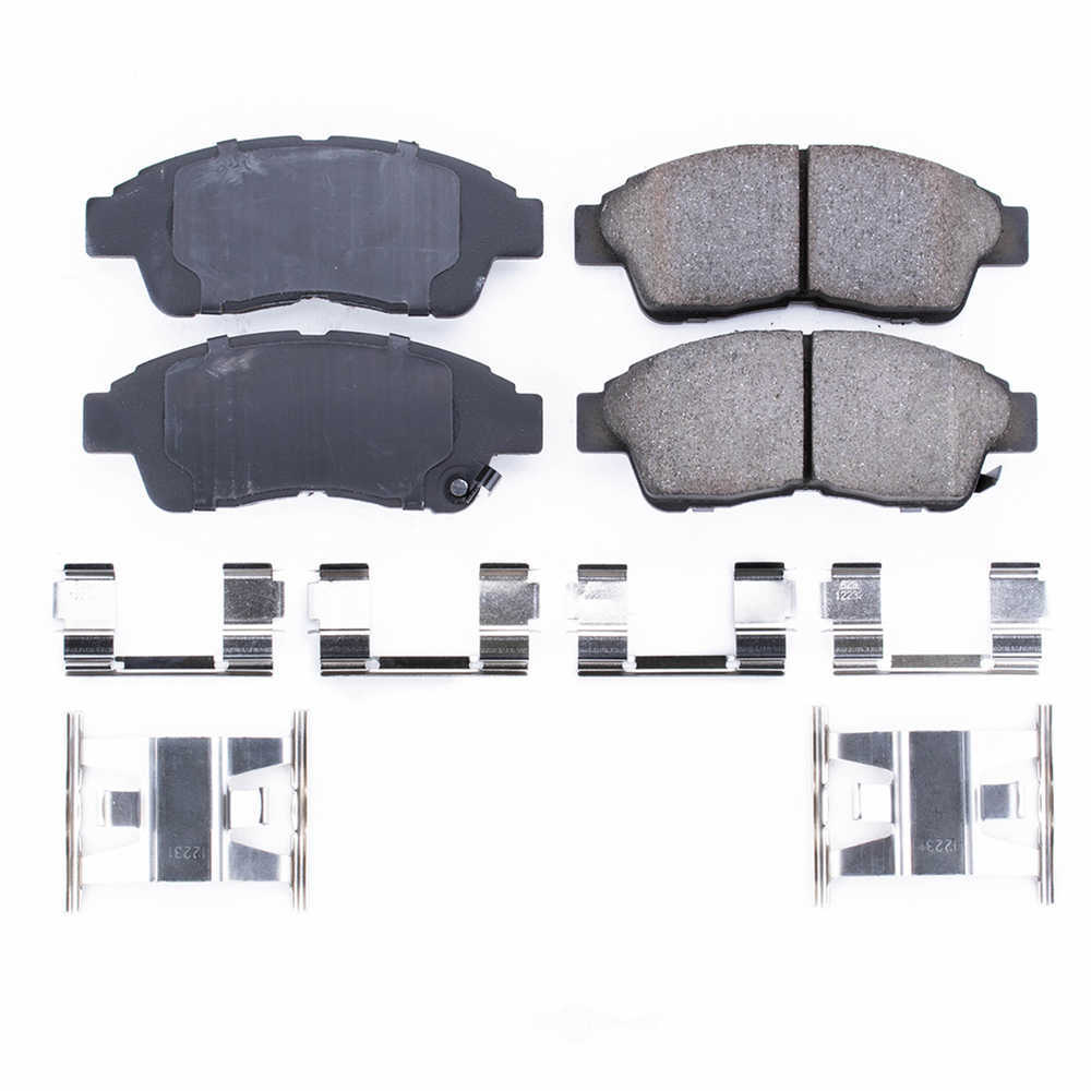 POWER STOP - Power Stop - Front Z17 Low-Dust Ceramic Brake Pads with Hardware (Front) - PWS 17-652