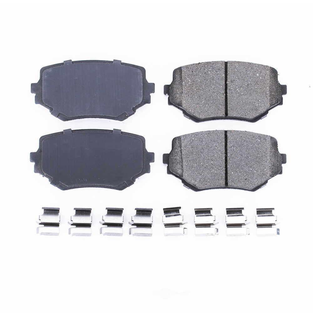 POWER STOP - Power Stop - Front Z17 Low-Dust Ceramic Brake Pads with Hardware (Front) - PWS 17-680