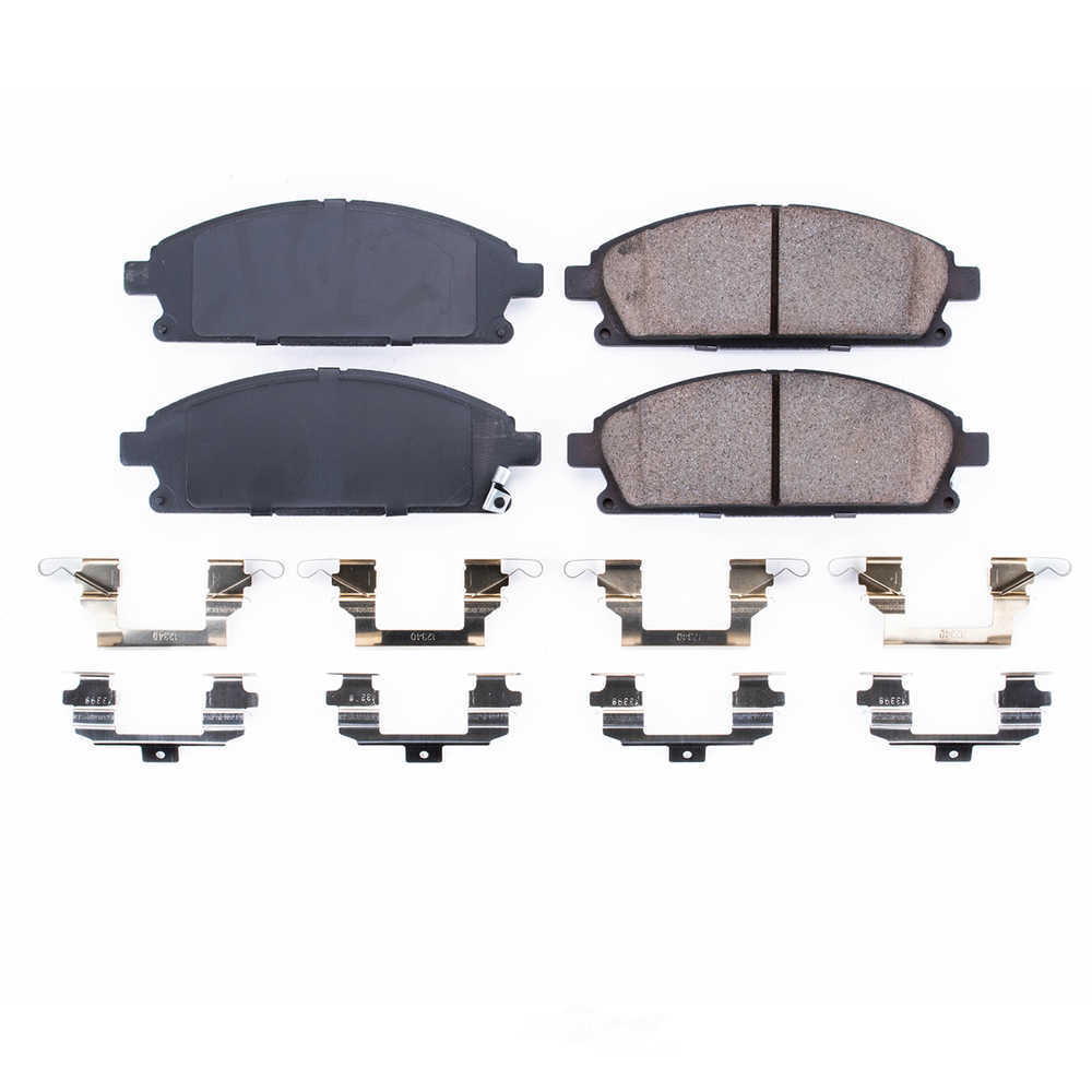 POWER STOP - Power Stop - Front Z17 Low-Dust Ceramic Brake Pads with Hardware (Front) - PWS 17-691