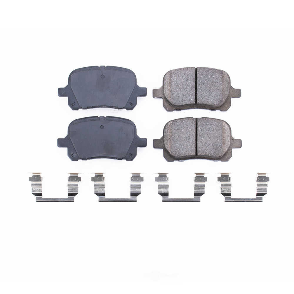 POWER STOP - Power Stop - Front Z17 Low-Dust Ceramic Brake Pads with Hardware (Front) - PWS 17-707