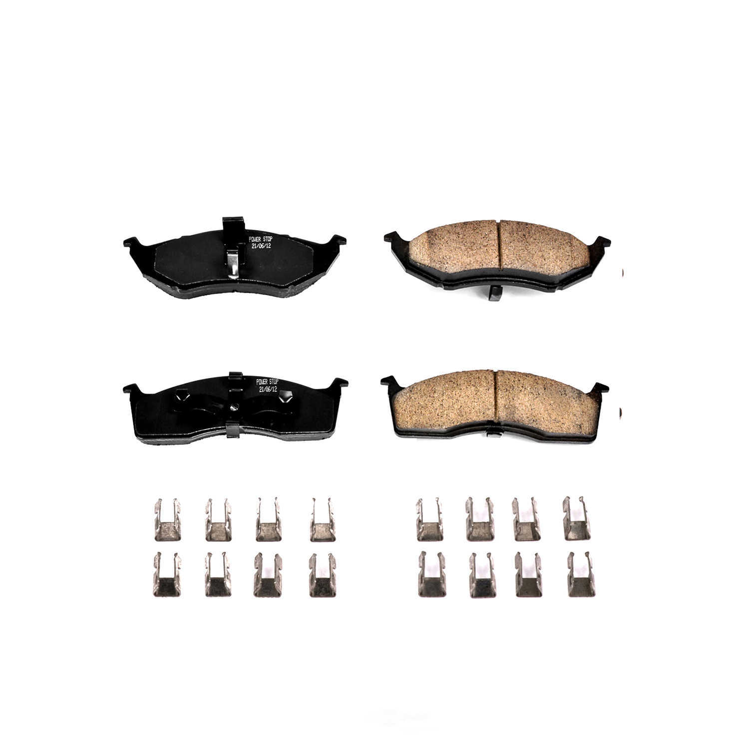 POWER STOP - Power Stop - Front Z17 Low-Dust Ceramic Brake Pads with Hardware (Front) - PWS 17-730