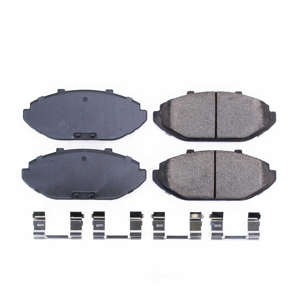POWER STOP - Power Stop - Front Z17 Low-Dust Ceramic Brake Pads with Hardware (Front) - PWS 17-748
