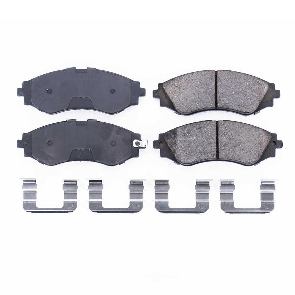POWER STOP - Power Stop - Front Z17 Low-Dust Ceramic Brake Pads with Hardware (Front) - PWS 17-797