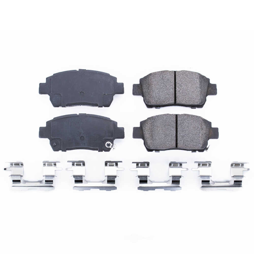 POWER STOP - Power Stop - Front Z17 Low-Dust Ceramic Brake Pads with Hardware (Front) - PWS 17-822