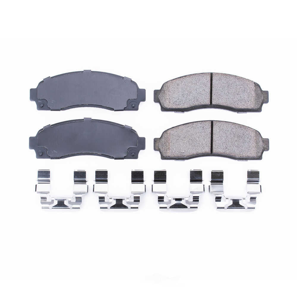 POWER STOP - Power Stop - Front Z17 Low-Dust Ceramic Brake Pads with Hardware (Front) - PWS 17-833