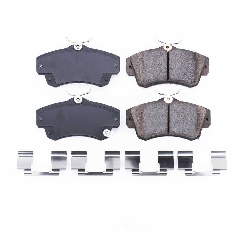 POWER STOP - Power Stop - Front Z17 Low-Dust Ceramic Brake Pads with Hardware (Front) - PWS 17-841