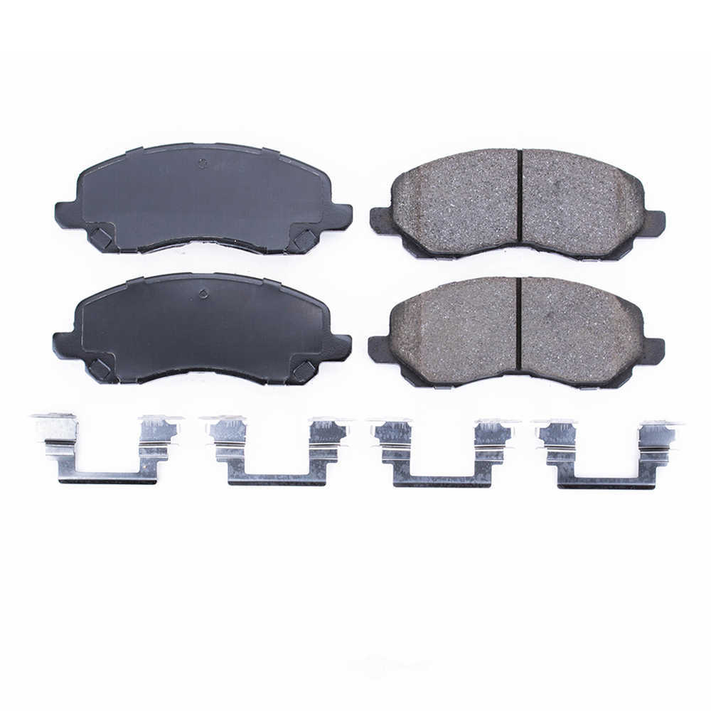 POWER STOP - Power Stop - Front Z17 Low-Dust Ceramic Brake Pads with Hardware (Front) - PWS 17-866