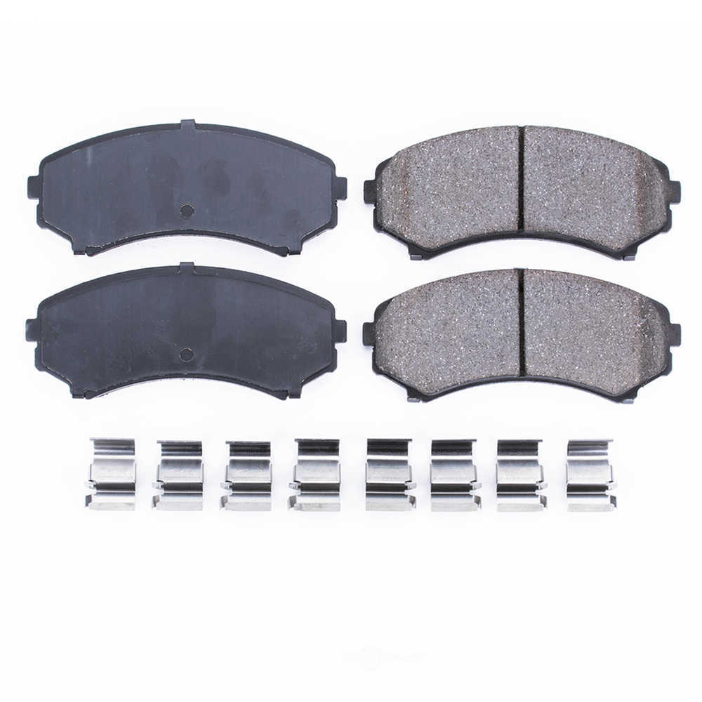 POWER STOP - Power Stop - Front Z17 Low-Dust Ceramic Brake Pads with Hardware (Front) - PWS 17-867