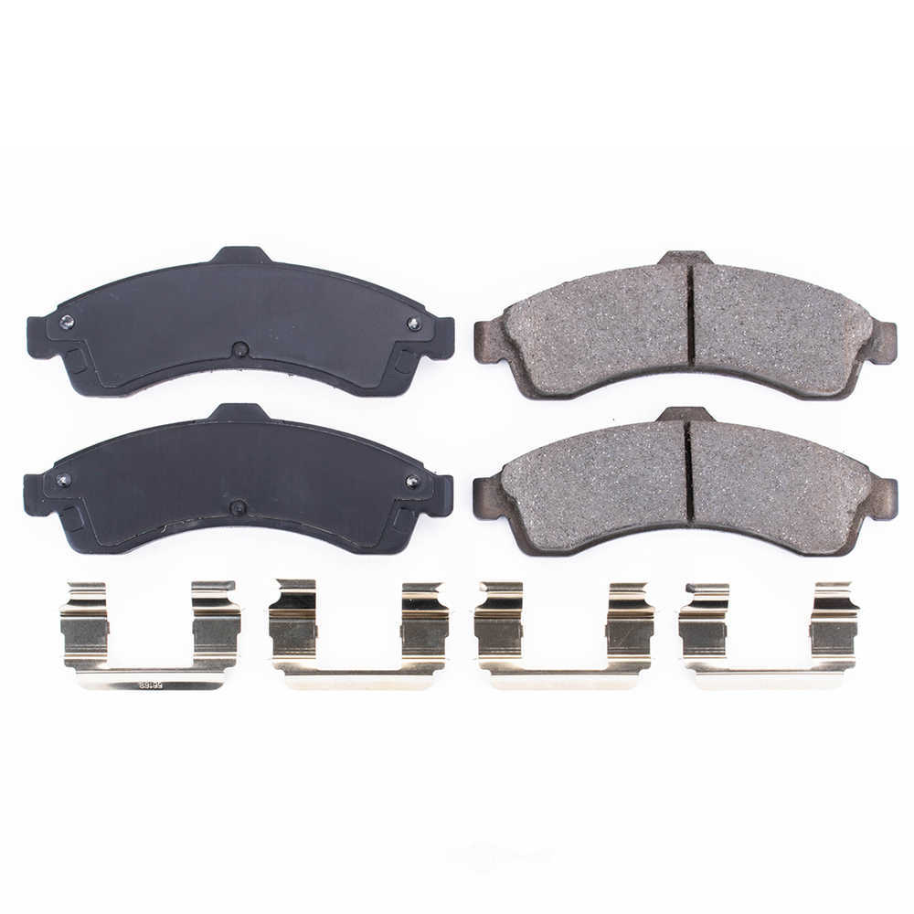 POWER STOP - Power Stop - Front Z17 Low-Dust Ceramic Brake Pads with Hardware (Front) - PWS 17-882