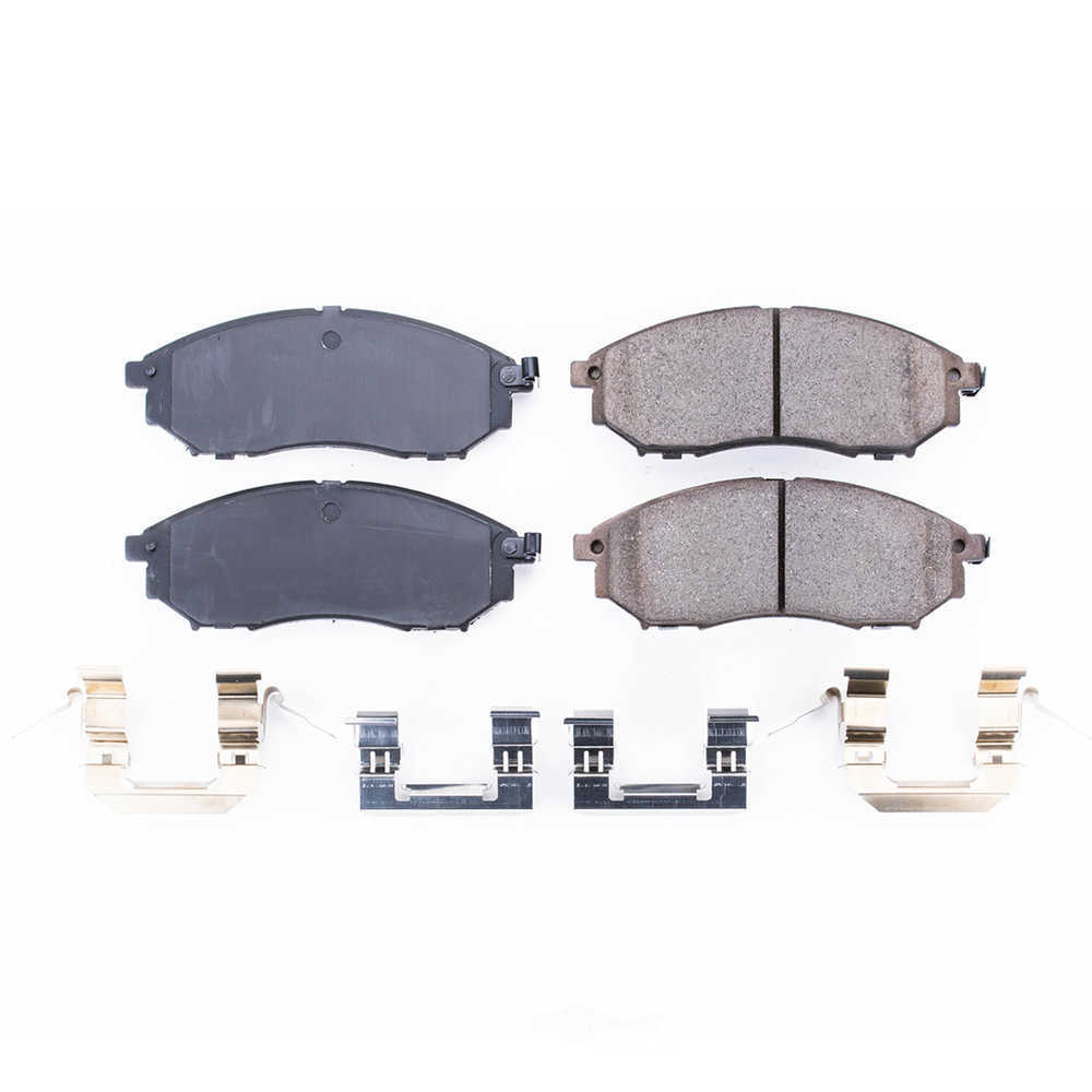 POWER STOP - Power Stop - Front Z17 Low-Dust Ceramic Brake Pads with Hardware (Front) - PWS 17-888