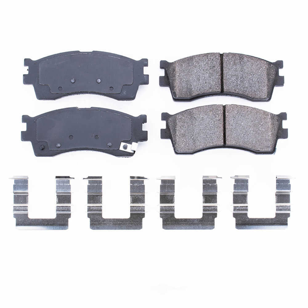 POWER STOP - Power Stop - Front Z17 Low-Dust Ceramic Brake Pads with Hardware (Front) - PWS 17-889