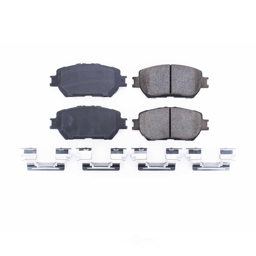 POWER STOP - Power Stop - Front Z17 Low-Dust Ceramic Brake Pads with Hardware (Front) - PWS 17-908