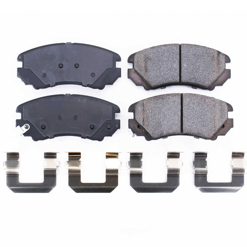 POWER STOP - Power Stop - Front Z17 Low-Dust Ceramic Brake Pads with Hardware (Front) - PWS 17-924