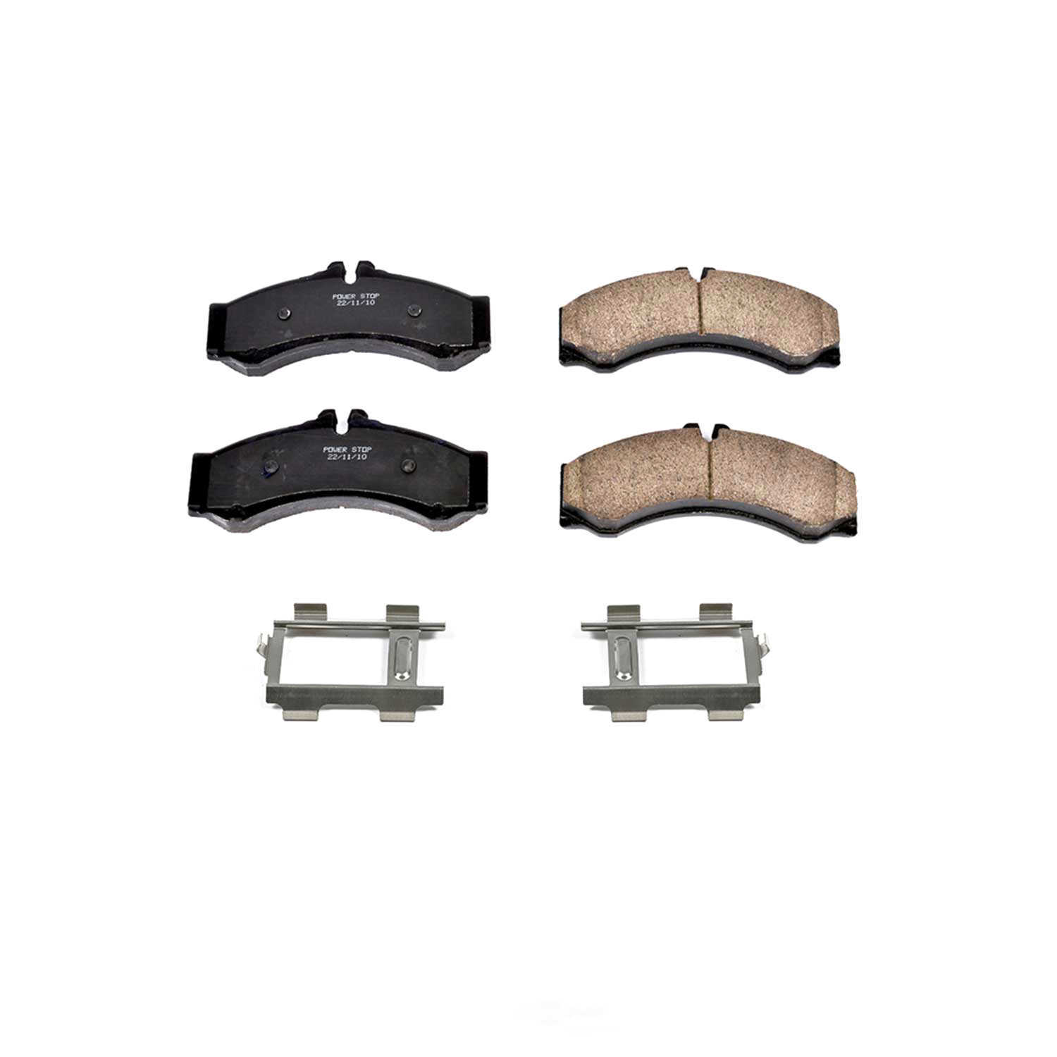 POWER STOP - Power Stop - Z17 Low-Dust Ceramic Brake Pads with Hardware (Front) - PWS 17-949B