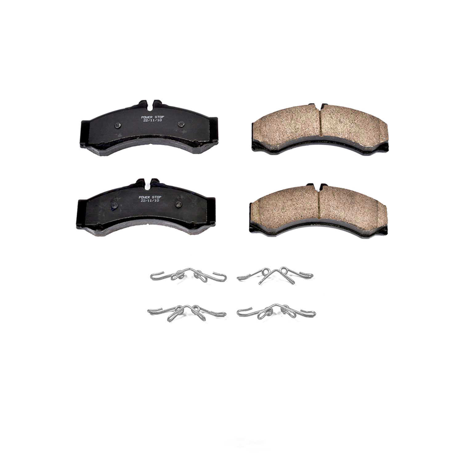 POWER STOP - Power Stop - Z17 Low-Dust Ceramic Brake Pads with Hardware (Front) - PWS 17-949W