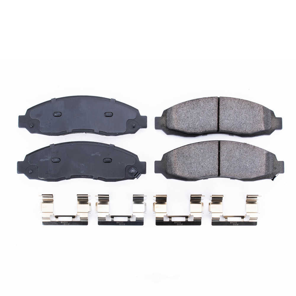 POWER STOP - Power Stop - Front Z17 Low-Dust Ceramic Brake Pads with Hardware (Front) - PWS 17-962